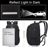 Travel Laptop Backpack, Business Backpack with USB Charging Port and Password Lock, Durable Water Resistant Computer Bag Fit 15.6 Inch Laptops for Men Gift
