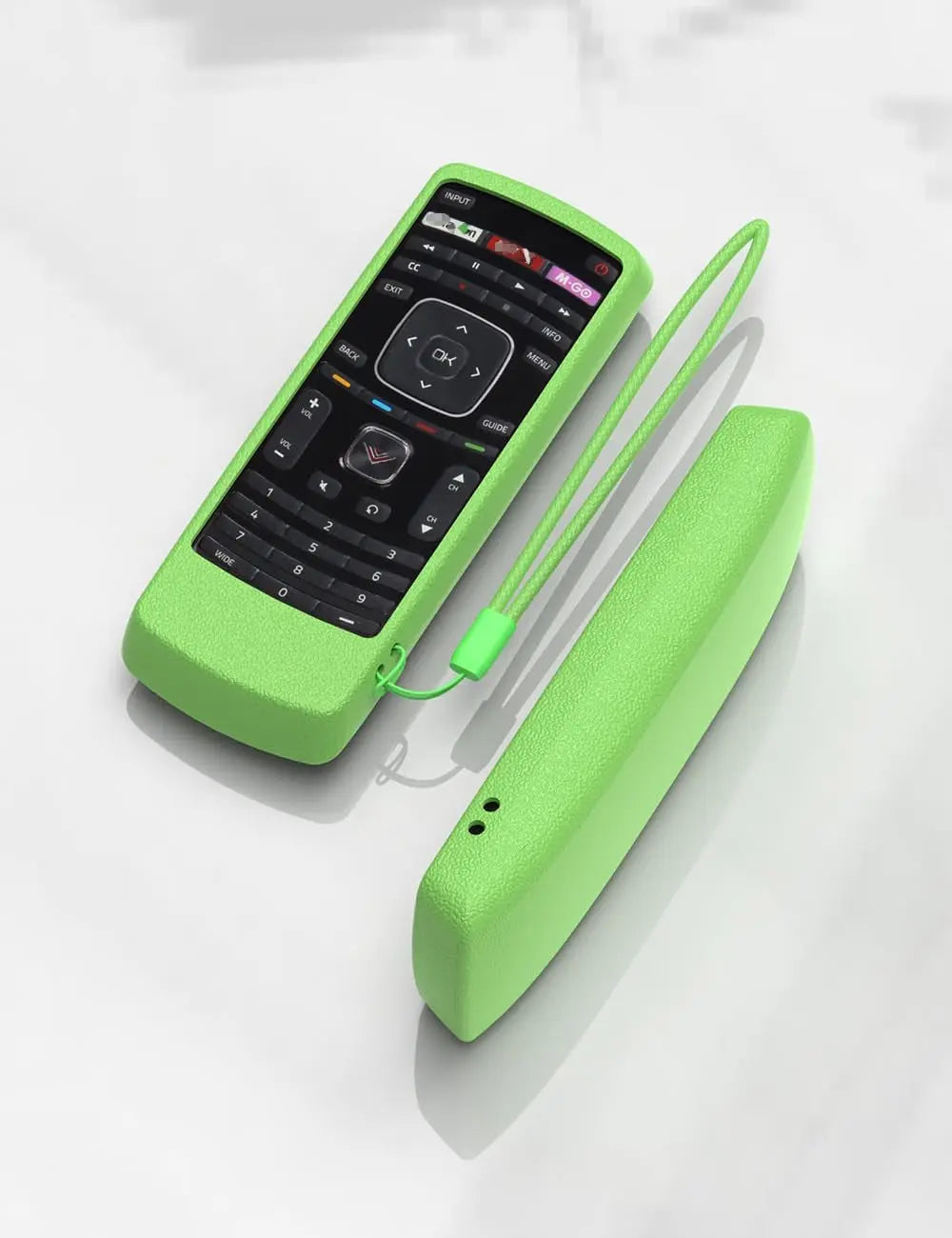 Remote Case for Vizio XRT112 / XRV4TV Smart TV Remote Skin-Friendly Silicone Cover for Vizio XRT112 / XRV4TV Remote Control Shockproof Anti-Lost with Remote Loop (Glow in Dark Green)