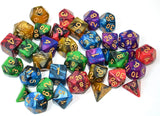 5 X 7-Die Double-Colors Polyhedral Dice Sets with Pouches for D&D DND RPG MTG Dungeon and Dragons Table Board Roll Playing Games D4 D6 D8 D10 D% D12 D20