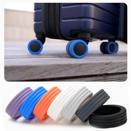8Pcs Silicone Wheels Protector for Luggage Reduce Noise Travel Luggage Suitcase Wheels Cover Castor Sleeve Luggage Accessories