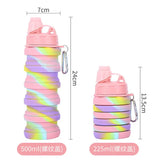 New Portable Silicone Water Bottle Retractable Folding Coffee Bottle Cups E Outdoor Travel Tools Collapsible Sport Bottles