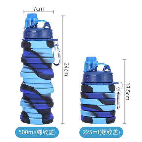 New Portable Silicone Water Bottle Retractable Folding Coffee Bottle Cups E Outdoor Travel Tools Collapsible Sport Bottles