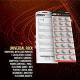 - Pack of 24 LR44 Batteries AG13 SR44 357 303 Premium Alkaline Non Rechargeable Button Battery, 1.5 Volt Small Batteries for Watches Clocks & Electronic Devices