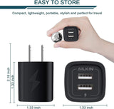Wall Charger Plug, USB Charger Cube,  2.1A 2-Muti Port USB Adapter Power Plug Charging Station Box Base for Iphone 15/14/13/12/12Pro/11 Pro Max/8, Ipad, Samsung Phones USB Charging Block Brick