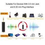 1/4 to 3.5Mm Stereo Adapter, 1/4 Inch Female to 1/8 Inch Male Mini Jack Aux Converter Headphone Adapter - Black, 1PCS