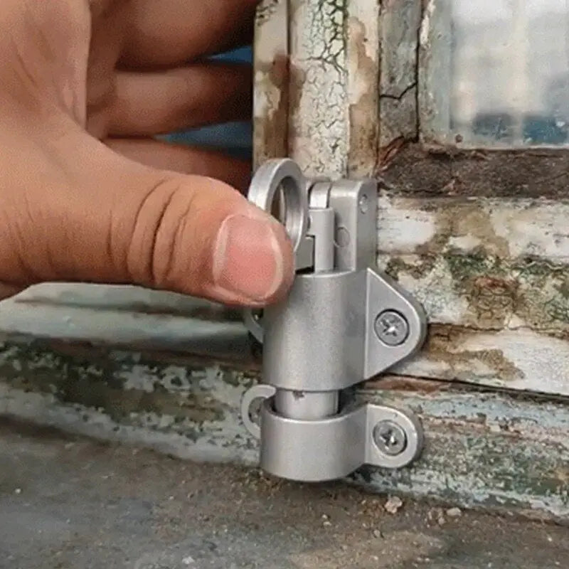 1 Pcs Aluminum Alloy White/Gray Window Gate Security Pull Ring Spring Bounce Door Bolt Automatic Latch Lock Black Grey Window