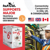 Cat6 Ethernet Cable 1000Ft - 23 AWG, CMR, Insulated Solid Bare Copper Wire Cat 6 Cable with Noise Reducing Cross Separator - 550MHZ / 10 Gigabit Speed UTP LAN Cat6 Cable 1000Ft - CMR (Gray)