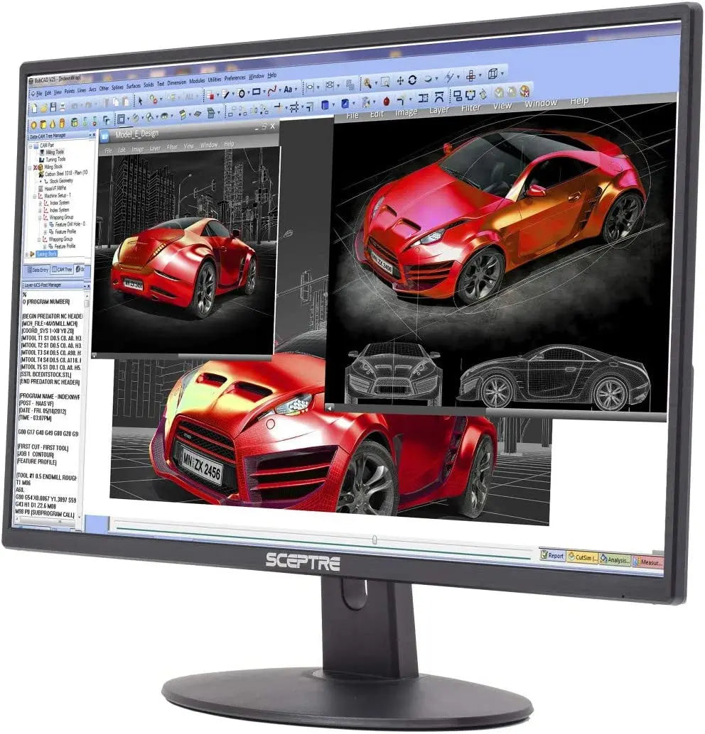 24-Inch Professional Thin 1080P LED Monitor 99% Srgb 2X HDMI VGA Build-In Speakers, Machine Black (E248W-19203R Series)
