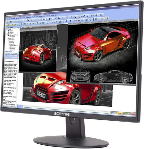 24-Inch Professional Thin 1080P LED Monitor 99% Srgb 2X HDMI VGA Build-In Speakers, Machine Black (E248W-19203R Series)