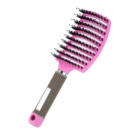 Women Hair Scalp Massage Comb Bristle Nylon Hairbrush Wet Curly Detangle Hair Brush for Salon Barber Hairdressing Styling Tools