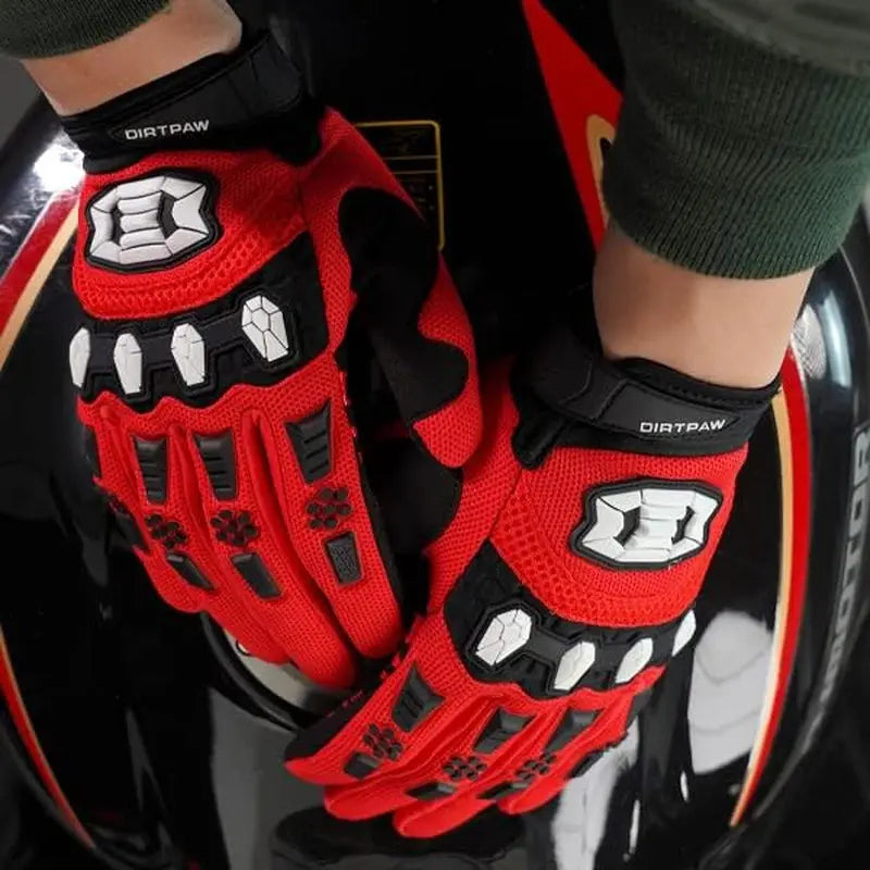 Dirtpaw Unisex BMX MX ATV MTB Racing Mountain Bike Bicycle Cycling Off-Road/Dirt Bike Gloves Road Racing Motorcycle Motocross Sports Gloves Touch Recognition Full Finger Glove