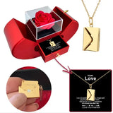 2022 Eternal Flower Apple Jewelry Box Christmas Gift Box Rose Flower Birthday Party Valentine'S Day Gift