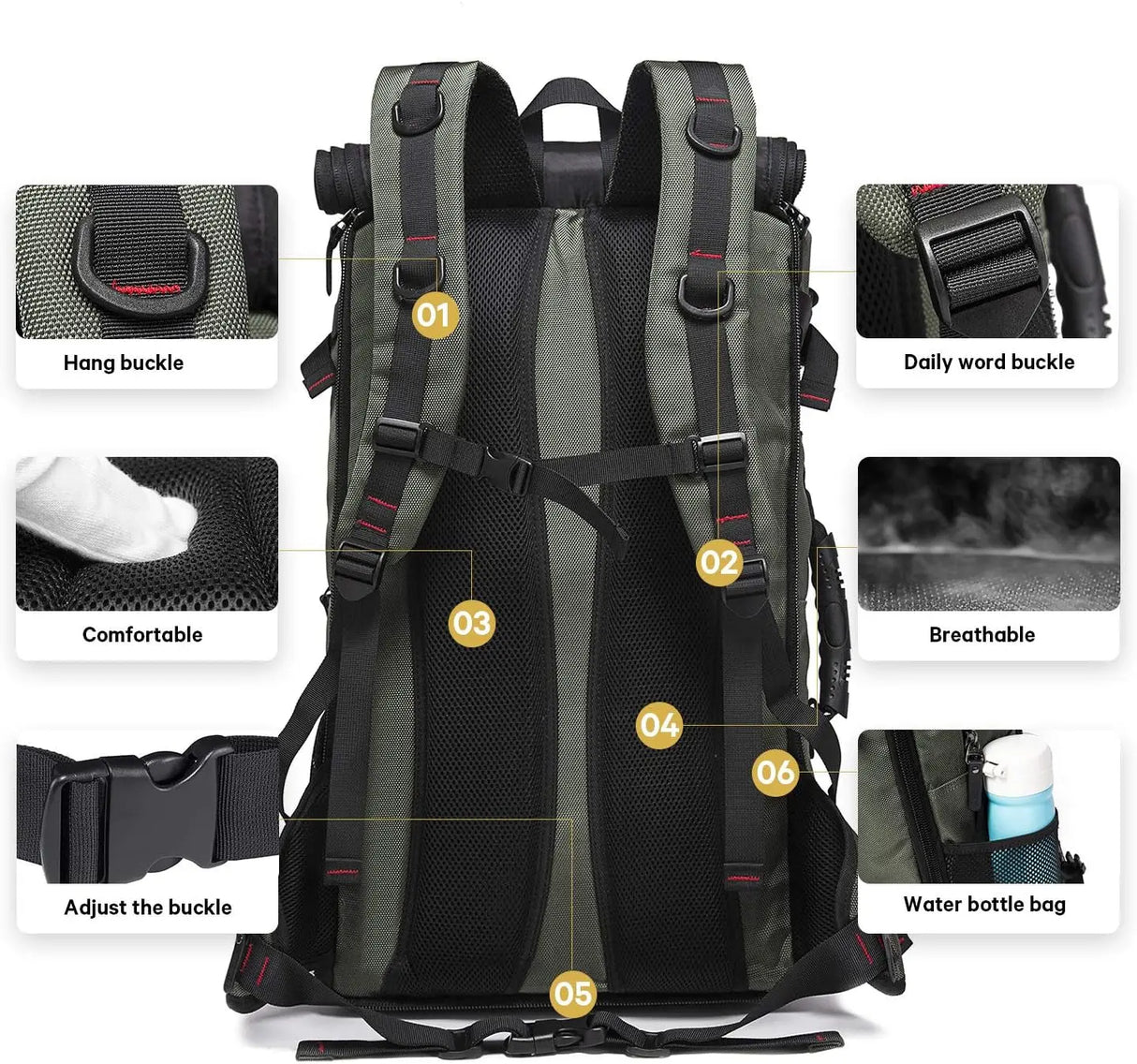 Travel Backpack, Carry on Backpack Durable Convertible Duffle Bag Fit for 15.6 Inch Laptop for Men and Women(Medium 35L)
