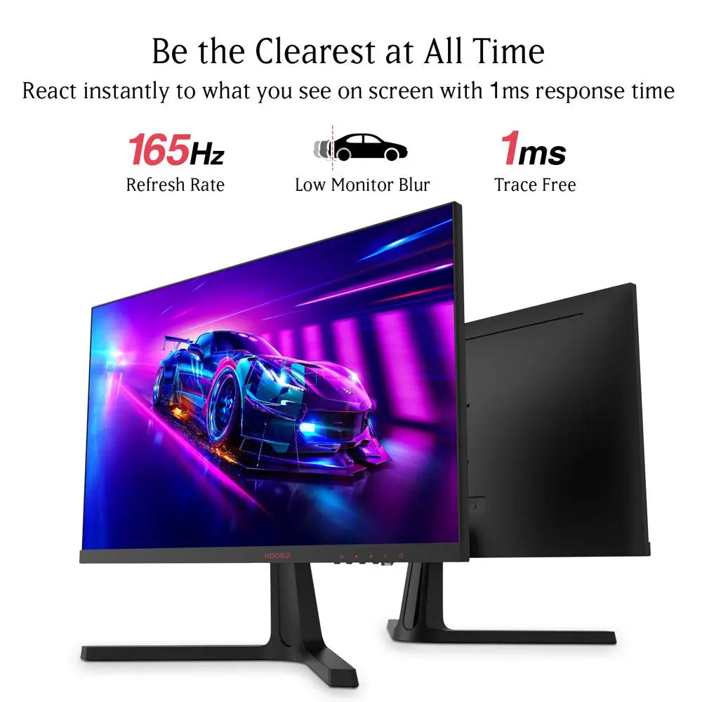 24 Inch High-Performance 165Hz/144Hz 1Ms(Mprt) 100% Srgb Gaming Monitor,Adpitive Sync,3-Side Borderless,Fhd 1080P VA Computer Monitor,Hdmi/Displayport,24E4