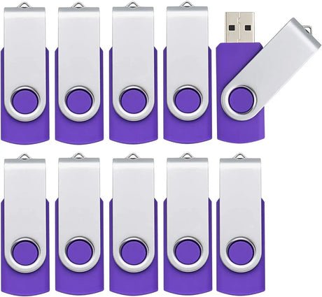 10PCS 1GB USB 2.0 Flash Drives Pen Drive Memory Stick Thumb Drive USB Drives, Purple