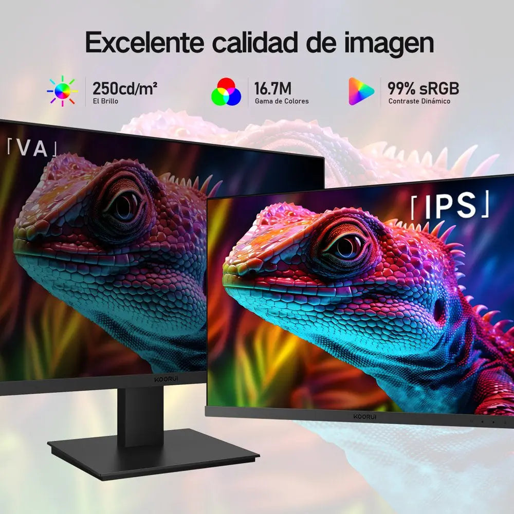 27 Inch Computer Monitor,Ips FHD (1920 X 1080) 75Hz 99% Srgb PC Desktop Gaming Monitors for Computer ,HDMI/VGA Port, Visioncare,27N1