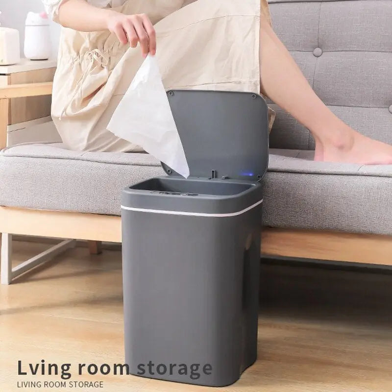 16L Smart Trash Can Automatic Sensor Dustbin Electric Waste Bin Waterproof Wastebasket for Kitchen Bathroom Recycling Trash