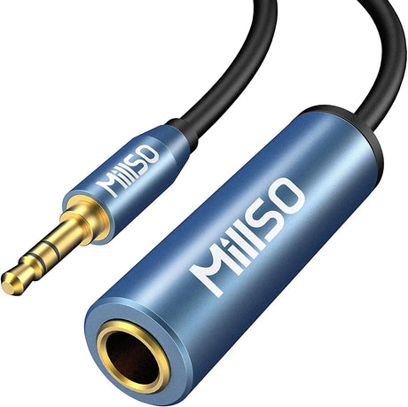 1/4 to 3.5Mm Headphone Adapter, TRS 6.35Mm Female to 3.5Mm Male 1/8 to 1/4 Stereo Audio Adapter for Amplifiers, Guitar, Piano, Home Theater Devices to Phone, Laptop, Headphones - 12Inch/30Cm