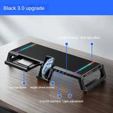 RGB Gaming Computer Monitor Stand, Riser with 4 USB, Foldable Monitor Riser, Storage Drawer and Phone Holder for PC and Laptop
