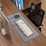 Waterproof Large Gaming Mouse Pad with Durable Stitched Edges，Non-Slip Rubber Base, Mouse Mat Desk Pad for Home Office Gaming, 35.4”X15.7”X0.12”, Gray