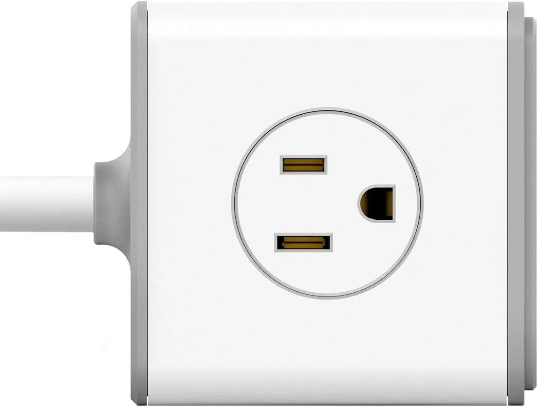 4 Outlets Surge Protector, 3 USB Ports 5V/2.4A, 5-Foot Heavy Duty Extension Cord, SMC407