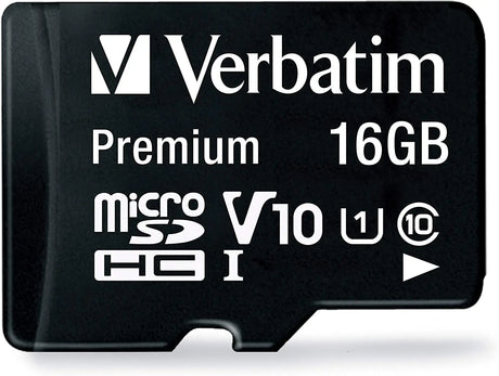 44082 16GB Premium Microsdhc Memory Card with Adapter, UHS-I V10 U1 Class 10, Black