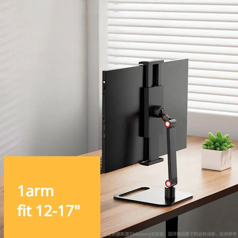 Portable Monitor Holder for 12-17.3 Inch Screen No Drilling Phone Stand Adjustable Laptop Gaming Expandable Desktop Clamp Stand