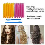 10Pcs Heatless Hair Curler No Heat Hair Rollers Sleeping Soft Spiral Curls Lazy Perm Curling Rod Wave Formers Hair Styling Tools
