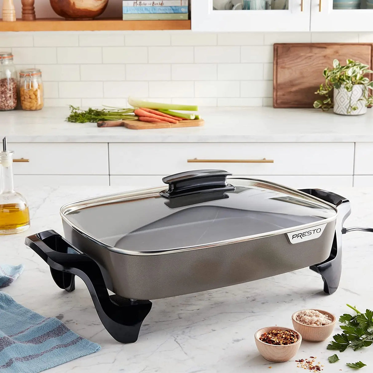 , 16", Grey Ceramic 06856" Electric Skillet