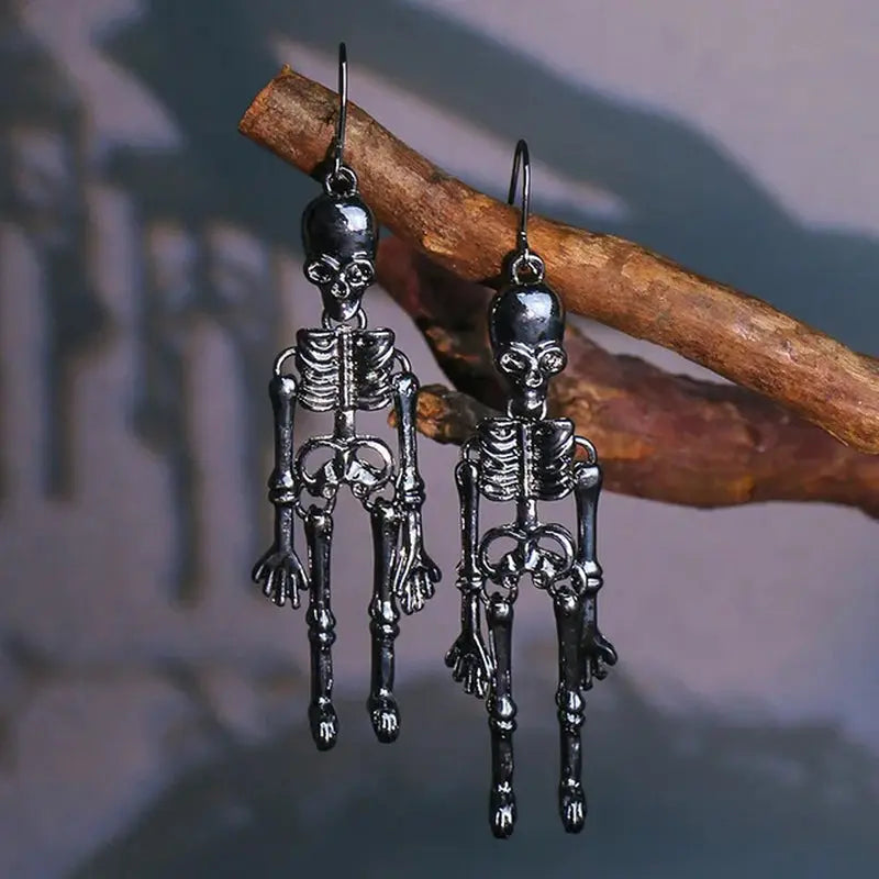 Vintage Punk Skeleton Skull Dangle Earrings for Women Goth Halloween Jewelry Party Gifts Aretes De Mujer Modernos 2022 Wholesale