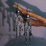 Vintage Punk Skeleton Skull Dangle Earrings for Women Goth Halloween Jewelry Party Gifts Aretes De Mujer Modernos 2022 Wholesale
