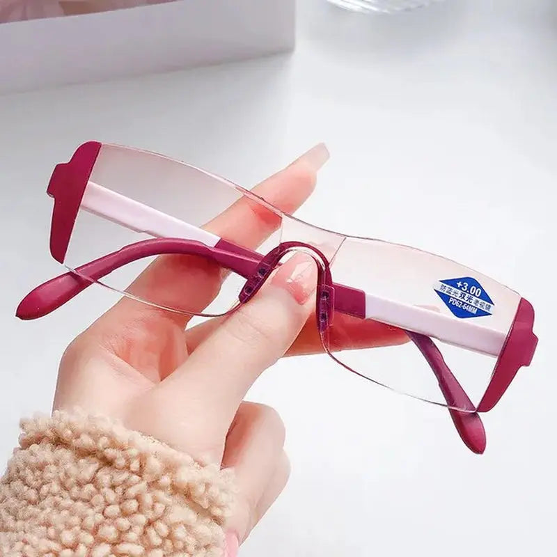Bifocal Reading Glasses Fashion Presbyopic Glasses Far and near Glasses +1.0 to +4.0 Anti-Blue Light Mens Glasses Transparent