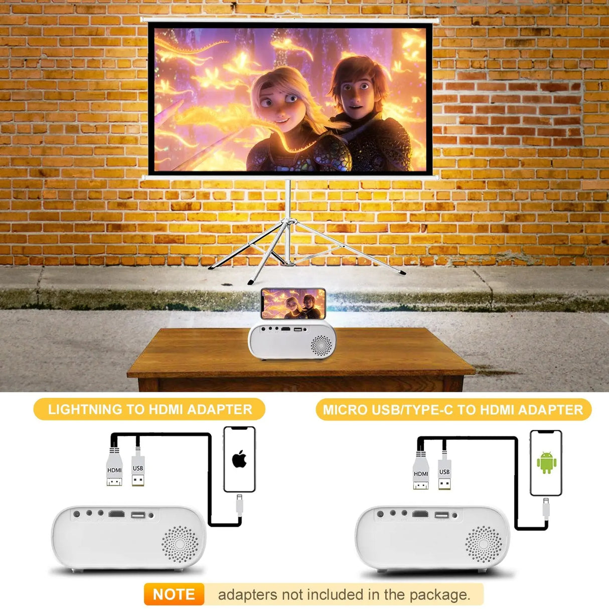 Q11 Mini Portable Projector Native 1280 X 720P for Home Theatre Airplay Maircast Smart Phone Multimedia LED Video Beamer