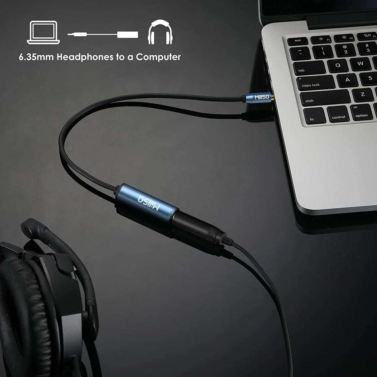 1/4 to 3.5Mm Headphone Adapter, TRS 6.35Mm Female to 3.5Mm Male 1/8 to 1/4 Stereo Audio Adapter for Amplifiers, Guitar, Piano, Home Theater Devices to Phone, Laptop, Headphones - 12Inch/30Cm