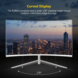 U24C 24-Inch Curved Monitor Full HD LED Monitor 1920X1080 75Hz 5Ms VGA+HDMI Port Dual Speaker