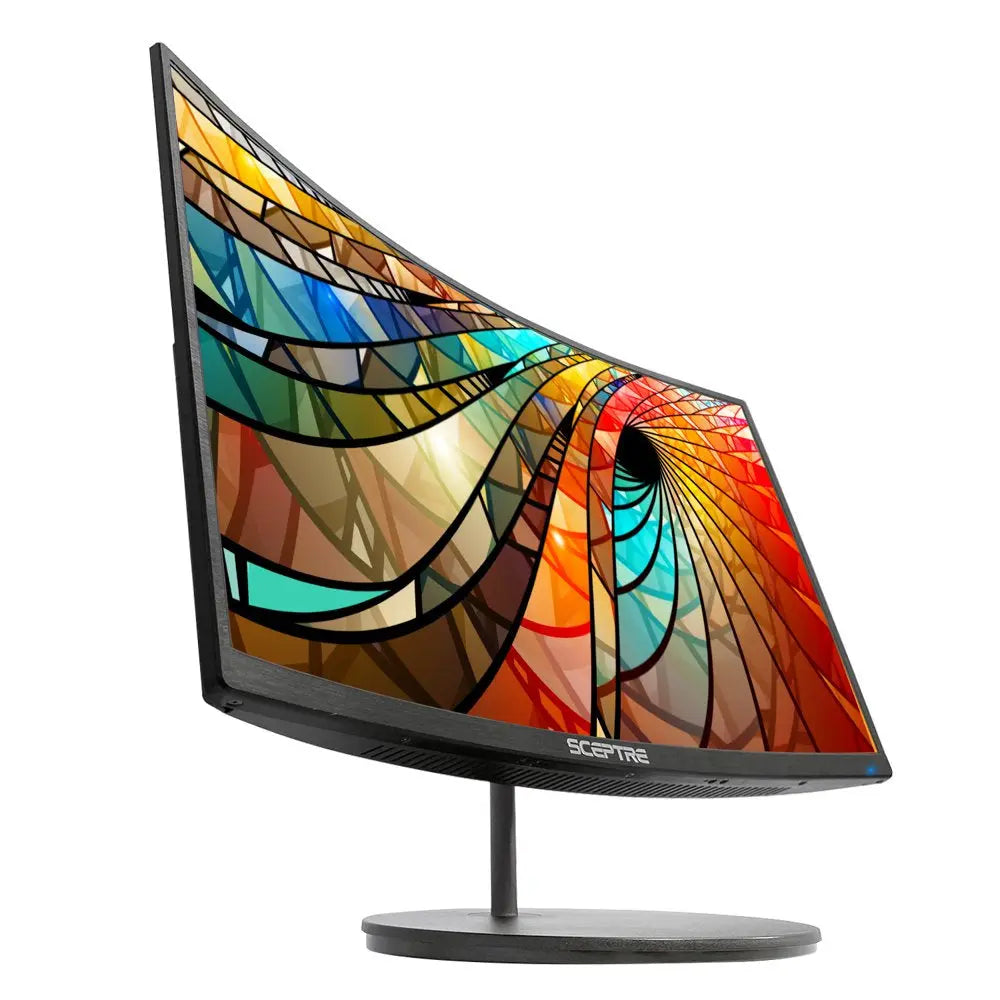 27" Curved 75Hz LED Monitor HDMI VGA Build-In Speakers, Edge-Less Metal Black 2019 (C275W-1920RN)