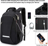 Travel Laptop Backpack, Business Backpack with USB Charging Port and Password Lock, Durable Water Resistant Computer Bag Fit 15.6 Inch Laptops for Men Gift