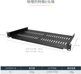 1U Server Rack Shelf - Universal Vented Rack Mount Cantilever Tray for 19" Network Equipment Rack & Cabinet - Heavy Duty Steel - Weight Capacity 50Lb/23Kg - 10" Deep, Black (CABSHELFV1U)