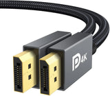 VESA Certified Displayport Cable, 6.6Ft DP Cable 1.2,[4K@60Hz, 2K@165Hz, 2K@144Hz], Gold-Plated Braided High Speed Display Port Cable 144Hz, for Gaming Monitor, Graphics Card, TV, PC, Laptop