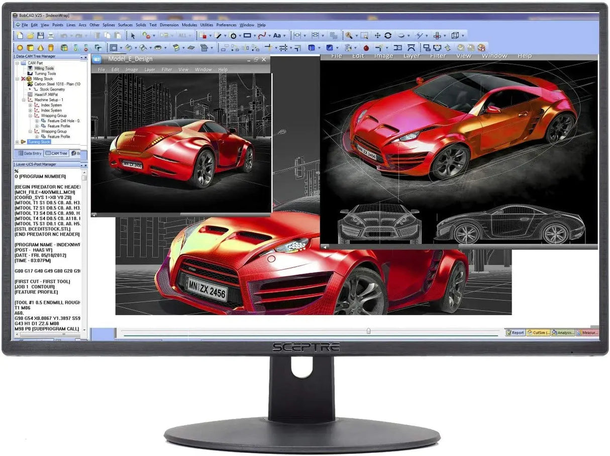 24-Inch Professional Thin 1080P LED Monitor 99% Srgb 2X HDMI VGA Build-In Speakers, Machine Black (E248W-19203R Series)