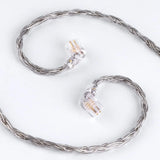 Zonie 16 Core Silver Plated Cable SPC Earphone Cable for KZ ZS10 PRO, ZSX, ZSN Pro, ZS10 Pro Nf2U, Recessed 2Pin Iems(Recessed 2Pin, 2.5Mm, Grey)