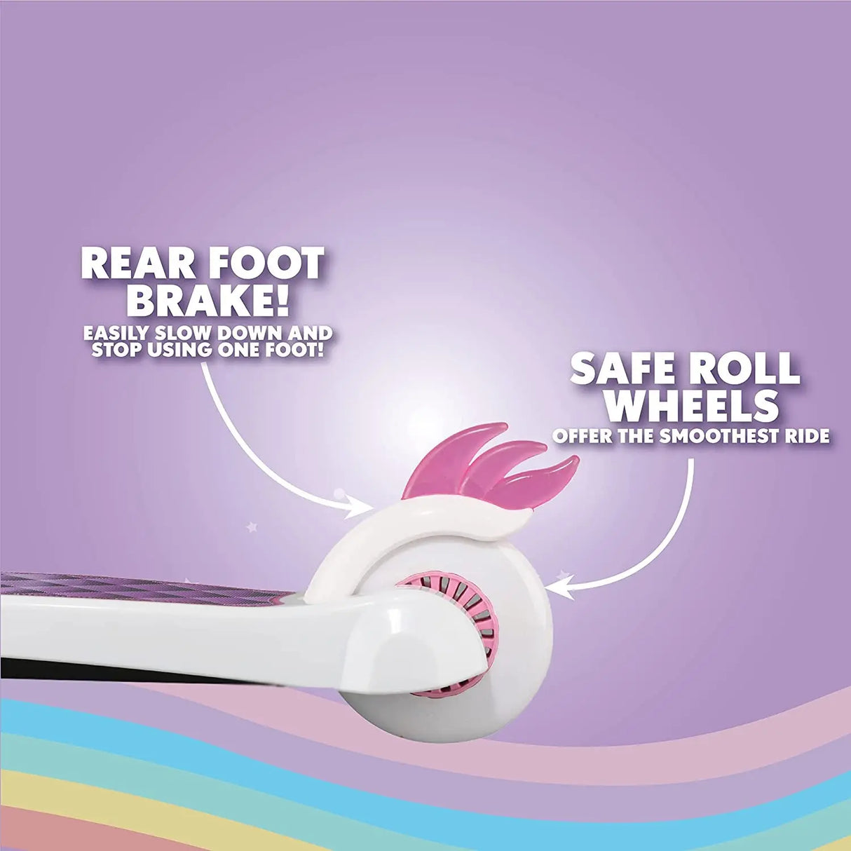 Scooter for Kids Ages 3-5 - Extra Wide Deck & Foot Activated Brake, 3 Wheel Self Balancing Kids Toys for Boys & Girls