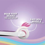 Scooter for Kids Ages 3-5 - Extra Wide Deck & Foot Activated Brake, 3 Wheel Self Balancing Kids Toys for Boys & Girls