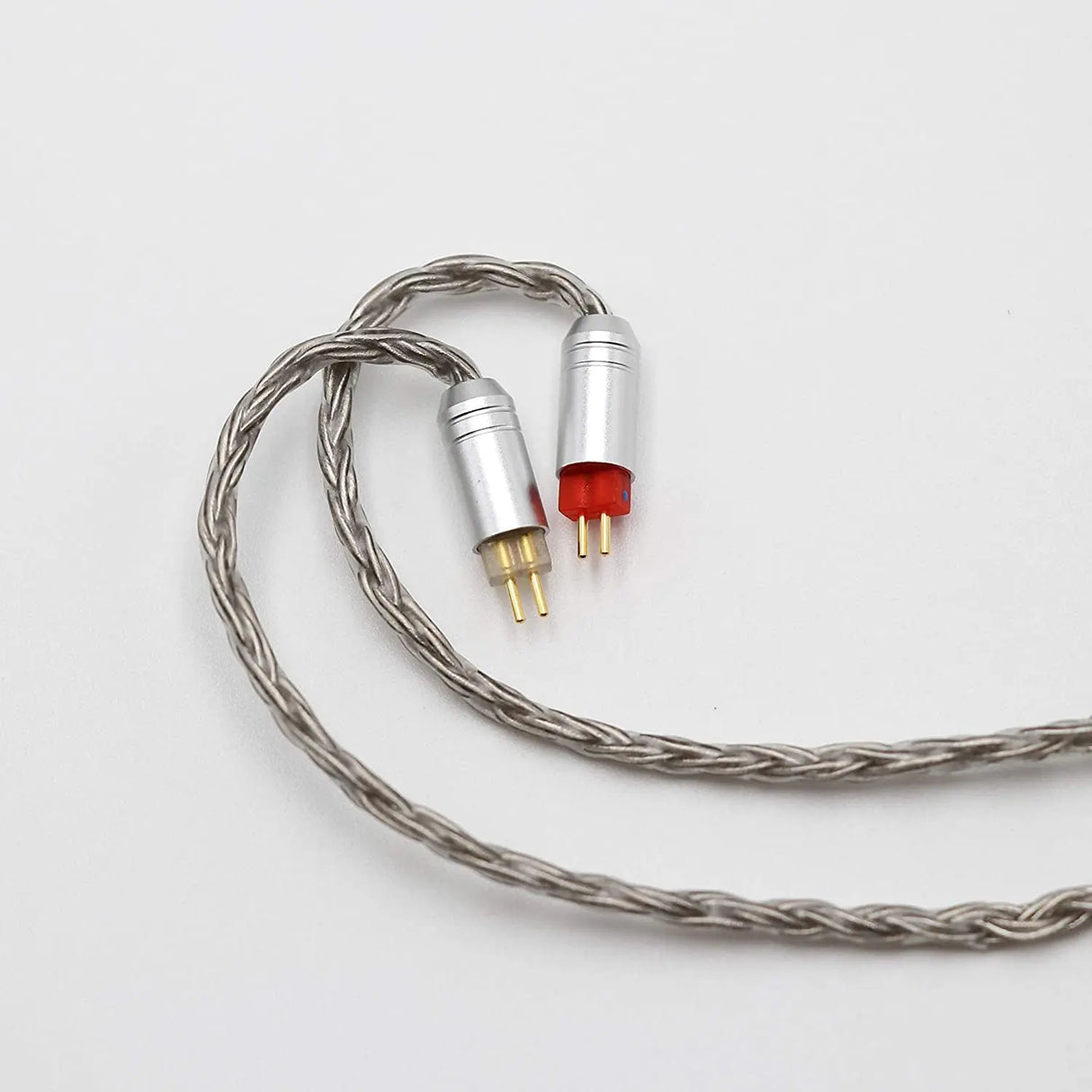 Zonie 16 Core Silver Plated IEM Cable, SPC Earphone Cable, for BL03 TRN V90 V80 AS10 ZS10 ZS6 ES4 ZST ZSR Iems (2Pin-0.78Mm, 3.5Mm, Grey)