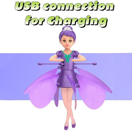 2023 New Induction Flying Fairy Helicopter Suspended Flying Toys Air Gestures Colorful Lights Children'S Educational Toys