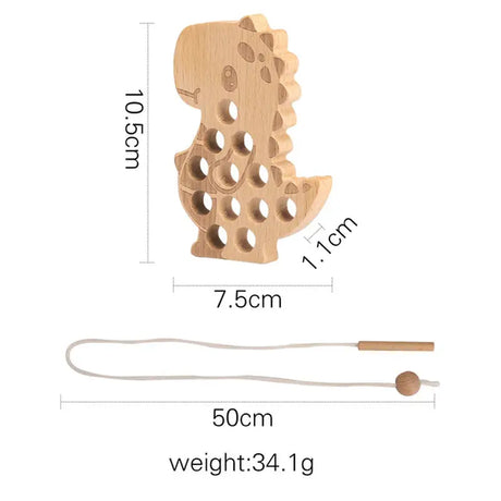 Baby Animal Threading Seesaw Toys Wooden Stacking Toys Blocks Game Montessori Hands-On Balance Ability Educational Children Gift