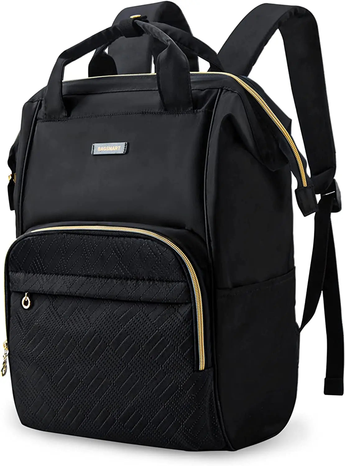 Laptop Backpack Purse for Women, 15.6 Inch Travel Laptop Backpacks, Black Teacher Backpack for College Work Business Trip (Black)