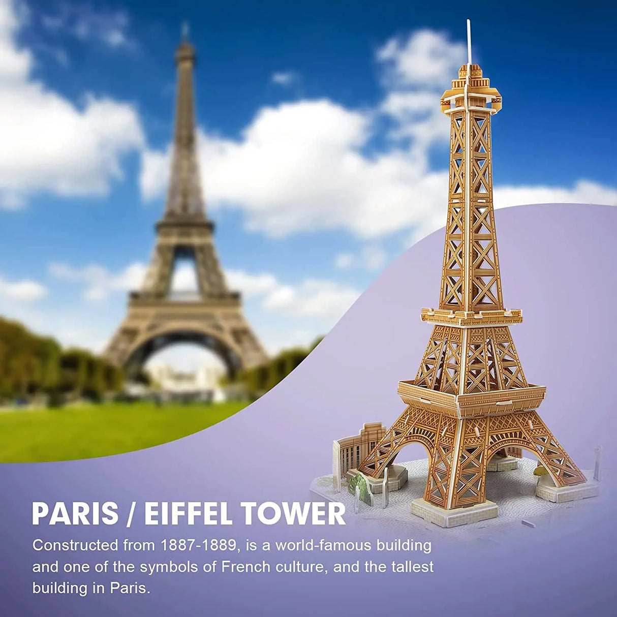 3D Puzzles for Kids Ages 8-10 12-14 Pairs Cityline Arts Crafts for Girls Ages 8-12 Architecture STEM Projects for Kids Ages 8-12, Toys Gifts for 8 Year Old Girls Eiffel Tower, Notre Dame De Paris