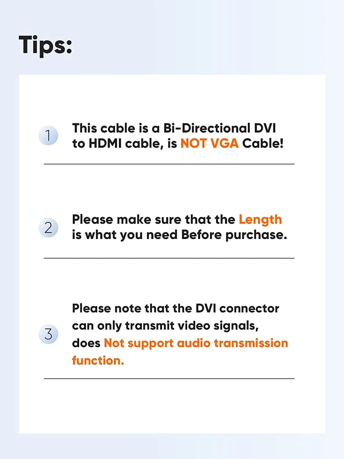 10Ft HDMI to DVI Cable - Bi-Directional 1080P HD Video Adapter Cable with 24+1 DVI-D Male Connector for PC, Laptop, TV, Projector