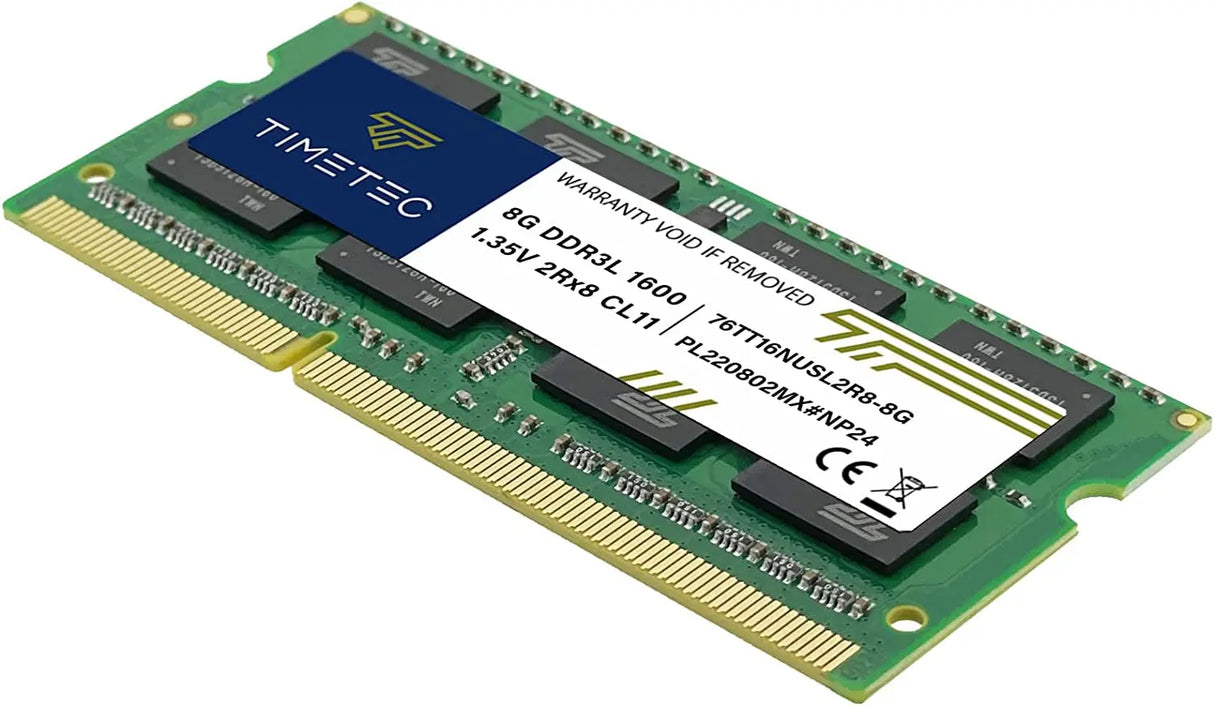 8GB DDR3L / DDR3 1600Mhz (DDR3L-1600) PC3L-12800 / PC3-12800(PC3L-12800S) Non-Ecc Unbuffered 1.35V/1.5V CL11 2Rx8 Dual Rank 204 Pin SODIMM Laptop Notebook PC Computer Memory RAM Module Upgrade